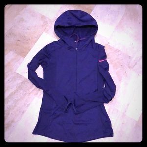 EUC Nike M hooded quarter zip